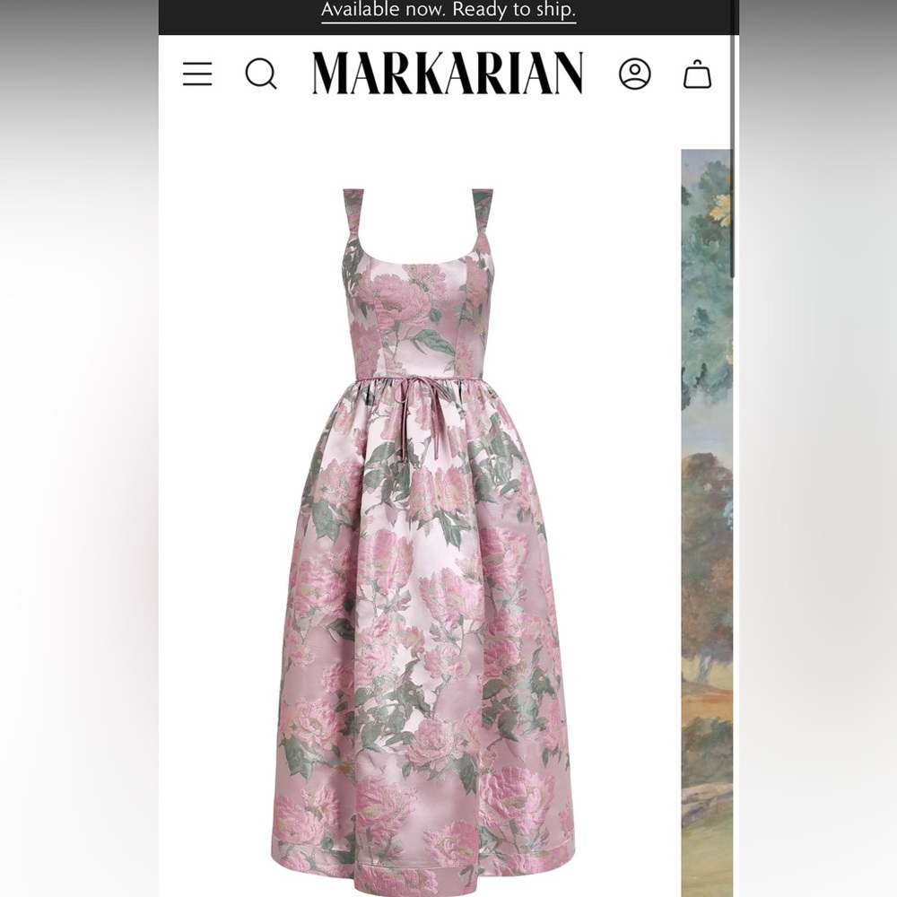 Markarian Apple Light Pink Brocade
